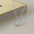 A44918 s925 silver sweet unique glass necklace