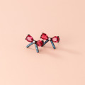A35975 s925 sterling silver unique chic bow earrings