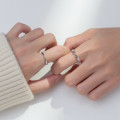 A38394 s925 sterling silver simple elegant unique ring