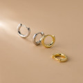 A35643 s925 sterling silver chic simple geometric circle unique earrings