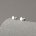 A45125 s925 sterling silver sweet dainty circle stud earrings