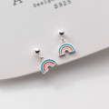 A37044 s925 sterling silver simple cute uniqueM earrings