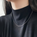 A45504 s925 silver simple extra dainty necklace