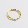 A44564 s925 silver trendy sweet simple geometric bead ring