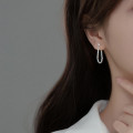 A35626 s925 sterling silver chic simple small trendy starlight chain sweet earrings