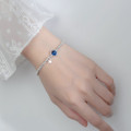 A33344 s925 sterling silver simple beaded bracelet