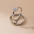 A41887 s925 sterling silver classic rhinestone ring