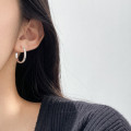 A45797 s925 sterling silver trendy sweet chain bar stud earrings