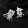 A37932 s925 sterling silver fringe elegant grade unique earrings
