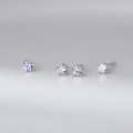 A45110 s925 sterling silver sweet dainty rhinestone stud earrings