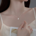 A34572 s925 sterling silver sparkling butterfly necklace
