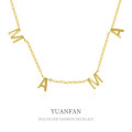 A37575 sterling silver elegant initial necklace