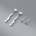 A42138 s925 sterling silver bar stud fashion earrings