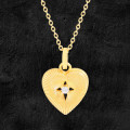 A45917 bar stripe heart sterling silver s925 heartshape necklace