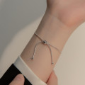 A36119 s925 sterling silver fashion simple anklet chic adjustable bracelet