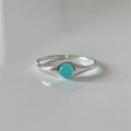 A40447 sterling silver crystal simple fashion adjustable ring