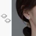 A35577 s925 sterling silver rhinestone ball earrings