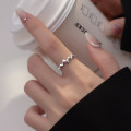 A45323 s925 sterling silver bar weave ring