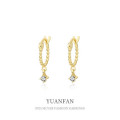 A37096 925 sterling silver unique bead earrings