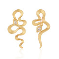 A43586 serpent cubic zirconia stud s925 sterling silver earrings