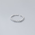 A32163 s925 sterling silver trendy irregular unique adjustable ring