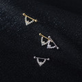 A33723 s925 sterling silver chic rhinestoneV simple earrings