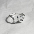 A44408 s925 sterling silver wrap adjustable ring