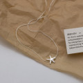 A44536 s925 silver minimalist elegant starfish necklace