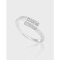 A40637 dainty rhinestone s925 sterling silver adjustable ring