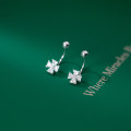A32284 s925 sterling silver trendy rhinestone sweet chic earrings