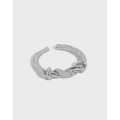 A33556 design minimalist twist qualitys925 sterling silver adjustable ring