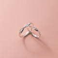 A34372 s925 sterling silver fashion rhinestone braided sweet ring