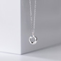 A31240 s925 sterling silver trendy circle fashion chic necklace