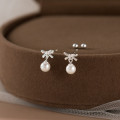A44897 s925 sterling silver sweet dainty butterfly stud earrings