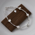 A43484 s925 silver trendy sweet unique butterfly charm bracelet