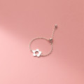 A35078 s925 sterling silver adjustable chain sweet chic ring