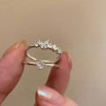 A45045 s925 sterling silver sweet unique rhinestone ring