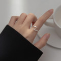 A36994 s925 sterling silver fashion unique chain irregular adjustable ring