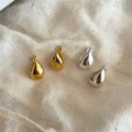 A38736 sterling silver teardrop simple fashion earrings