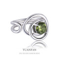 A36241 925 sterling silver adjustable design metal ring