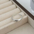 A42734 sterling silver vintage simple fashion adjustable ring