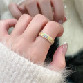 A46001 silver dainty gold ring