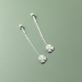 A40586 s925 silver long string trendy earrings