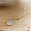 A32859 simples925 sterling silver fanshape shell necklace