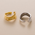 A43380 s925 sterling silver thai wide minimalist adjustable ring
