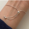 A36488 trendy s925 sterling silver charm silver simple bracelet