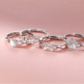 A40912 s925 sterling silver butterfly circle trendy ring