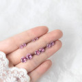 A33887 s925 sterling silver trendy pink rhinestone earrings
