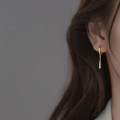 A37056 s925 sterling silver simple trendy teardrop fashion unique earrings