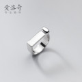 A32139 s925 sterling silver wide initialD ring